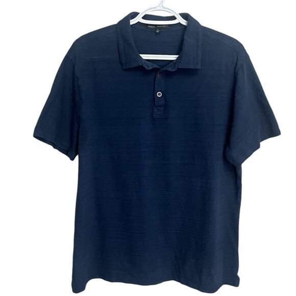ROBERT BARAKETT Hickman Shortj Sleeve Polo in Dark Caspian‎ Size Large - Picture 1 of 8